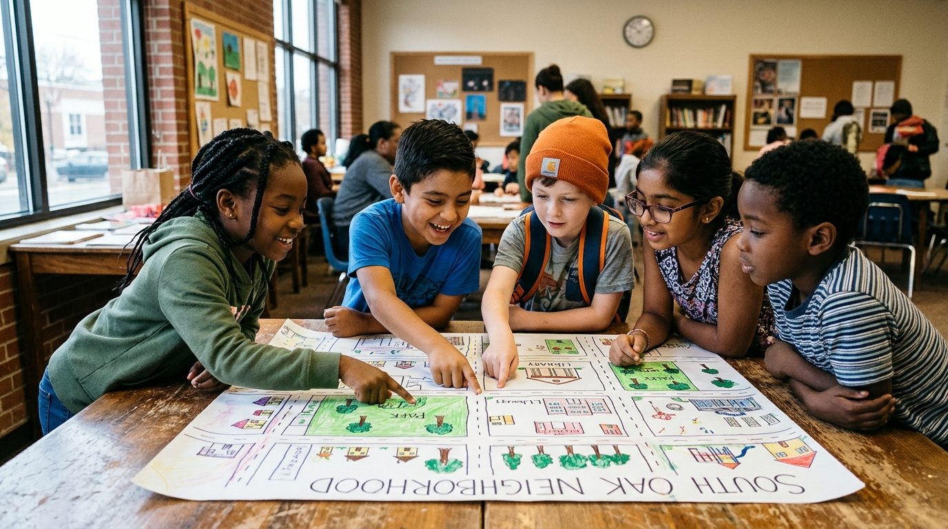 Quand les enfants dessinent leur quartier : l’attachement viscéral aux services publics
